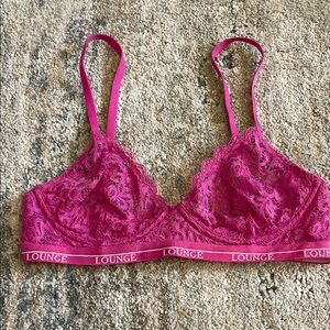 Lounge Balcony Pink Lace Bralette